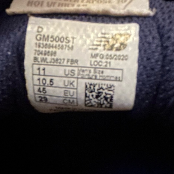 New Balance 500 Men's Dark Blue and Gray Sneakers - Picture 5 of 5